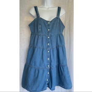 Levi's Joni Denim Tiered Sun Dress Button Down